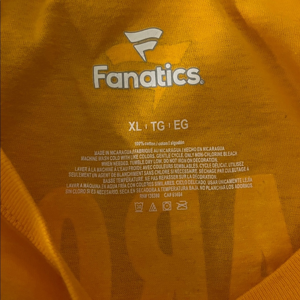 Yellow NHL Team Logo T-Shirt - Nashville Predators, 
# 74, Saros. - Picture 3 of 3